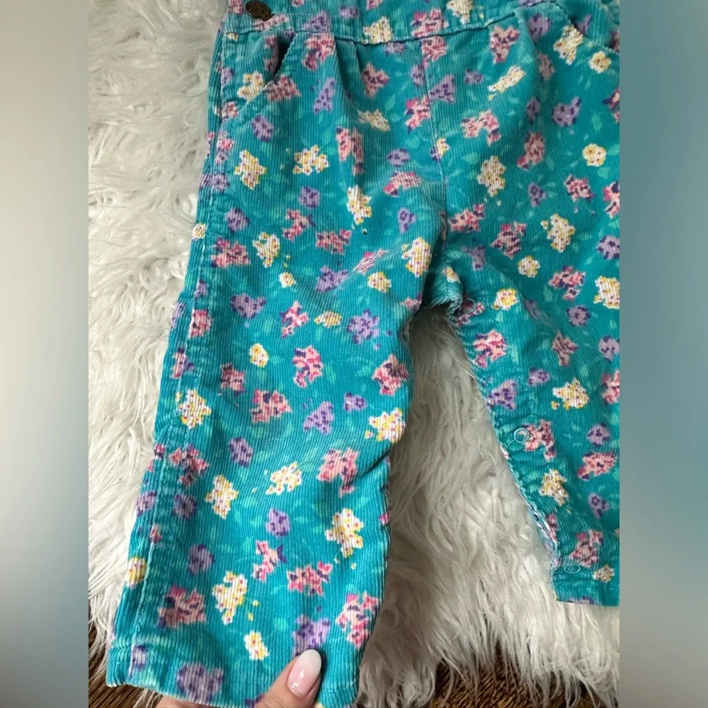 Vintage Oshkosh floral overalls